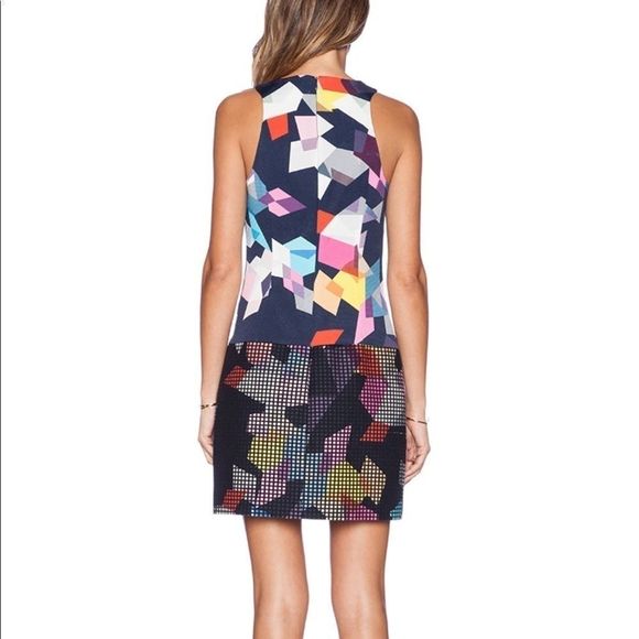 🆕 TRINA TURK size 6 & 0 Aptos confetti faille dress pink blue yellow ora… - Picture 2 of 12